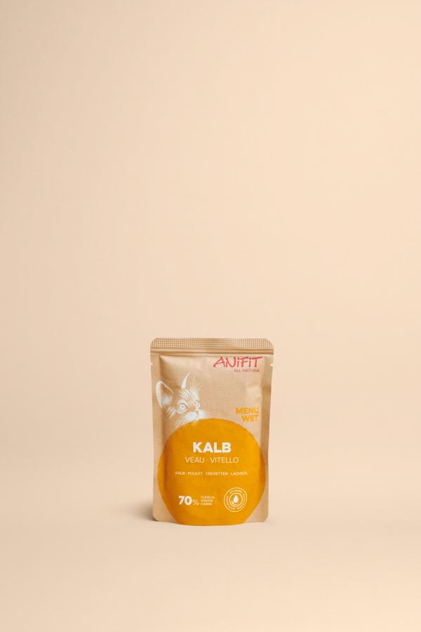 Alimentation humide pour chats avec viande de veau